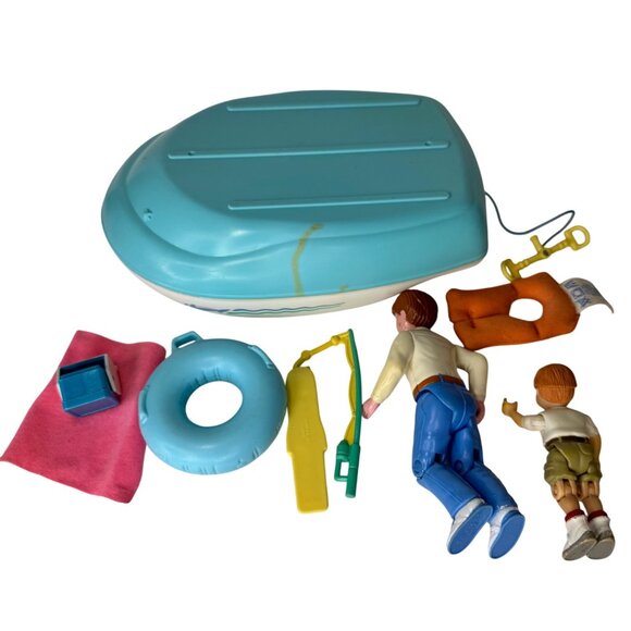 Fisher-Price 1997 Plastic Toy Speed Boat Playset Accessories & Figures Vintage - Picture 14 of 16